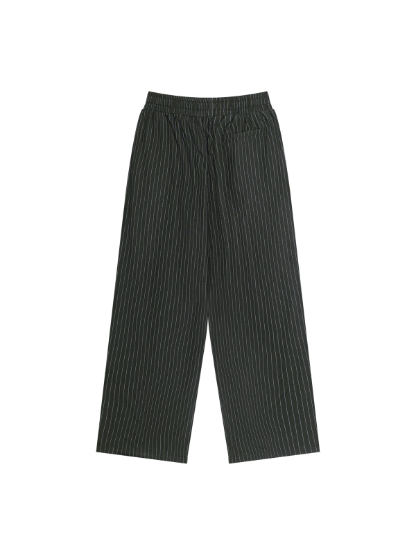 Unisex Striped Pleated Pants