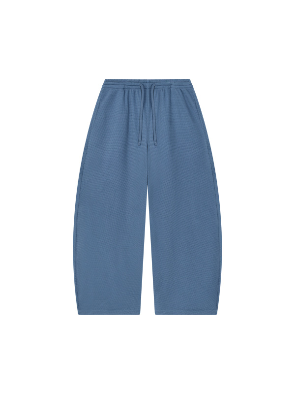 Unisex Waffle Barrel Leg Pants