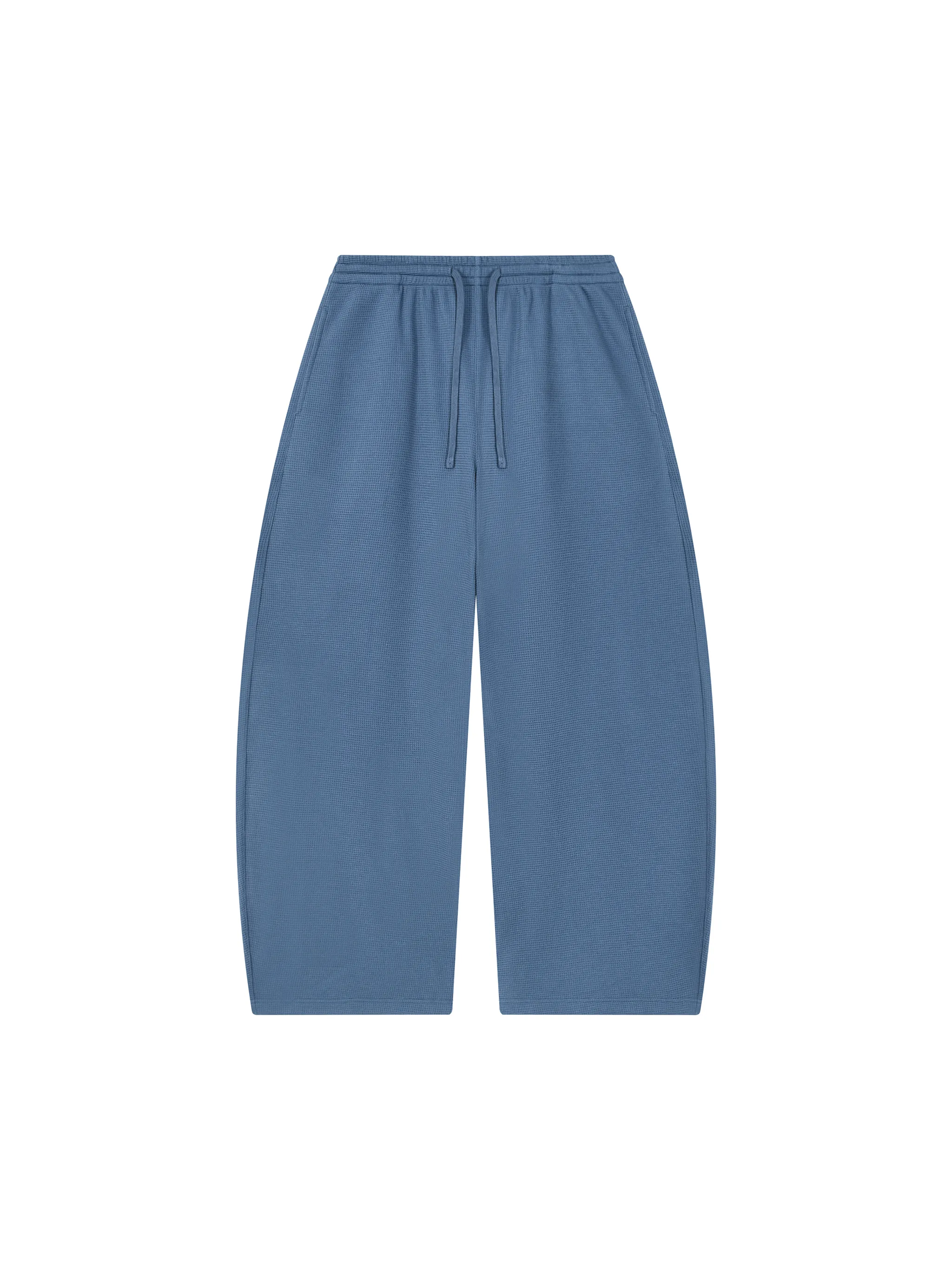 Unisex Waffle Barrel Leg Pants