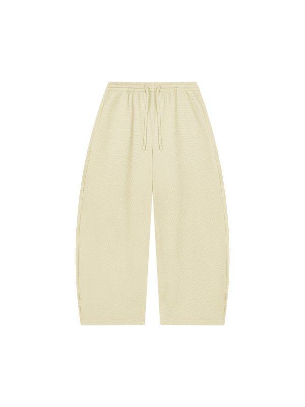 Unisex Waffle Barrel Leg Pants
