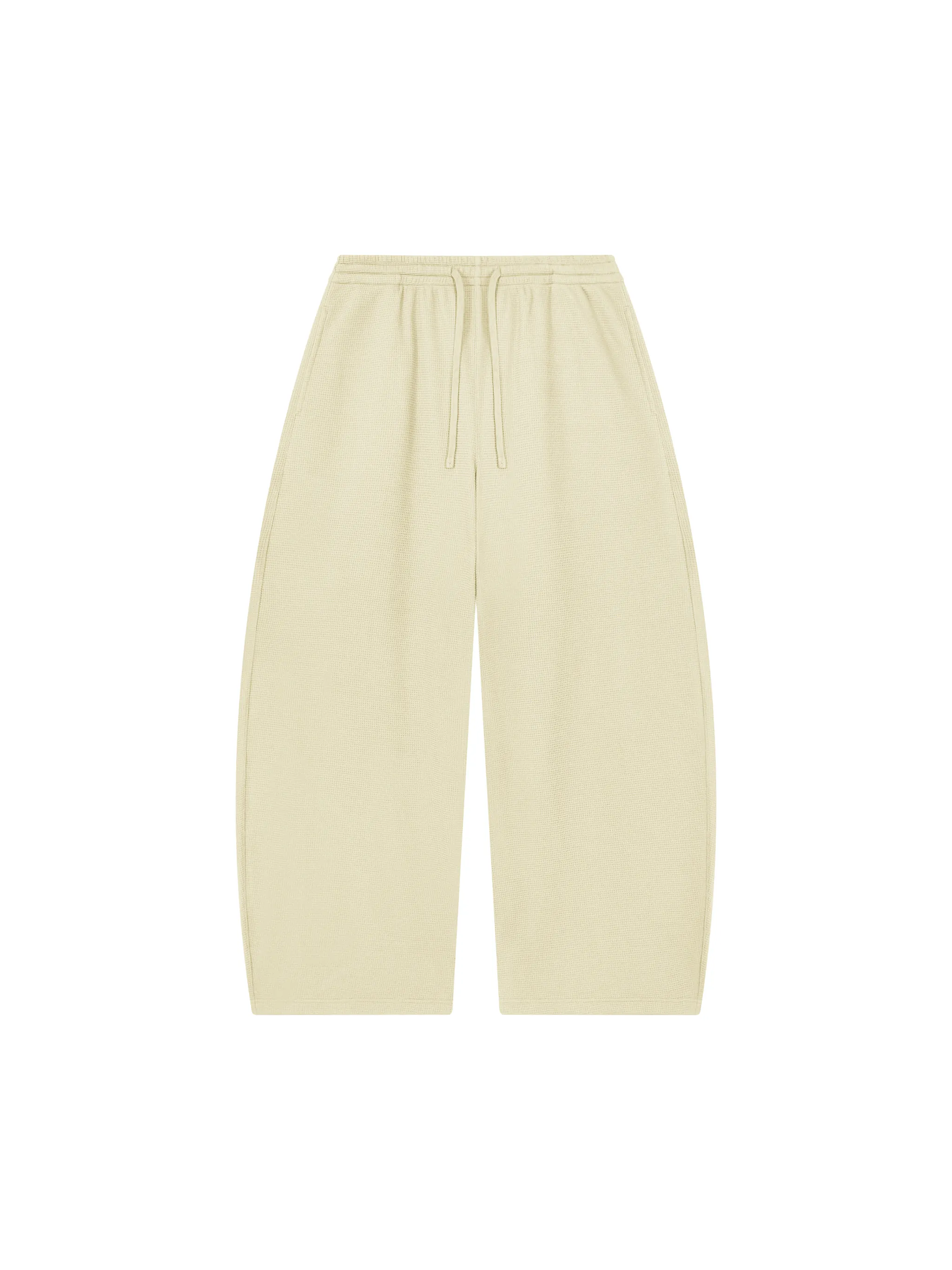 Unisex Waffle Barrel Leg Pants