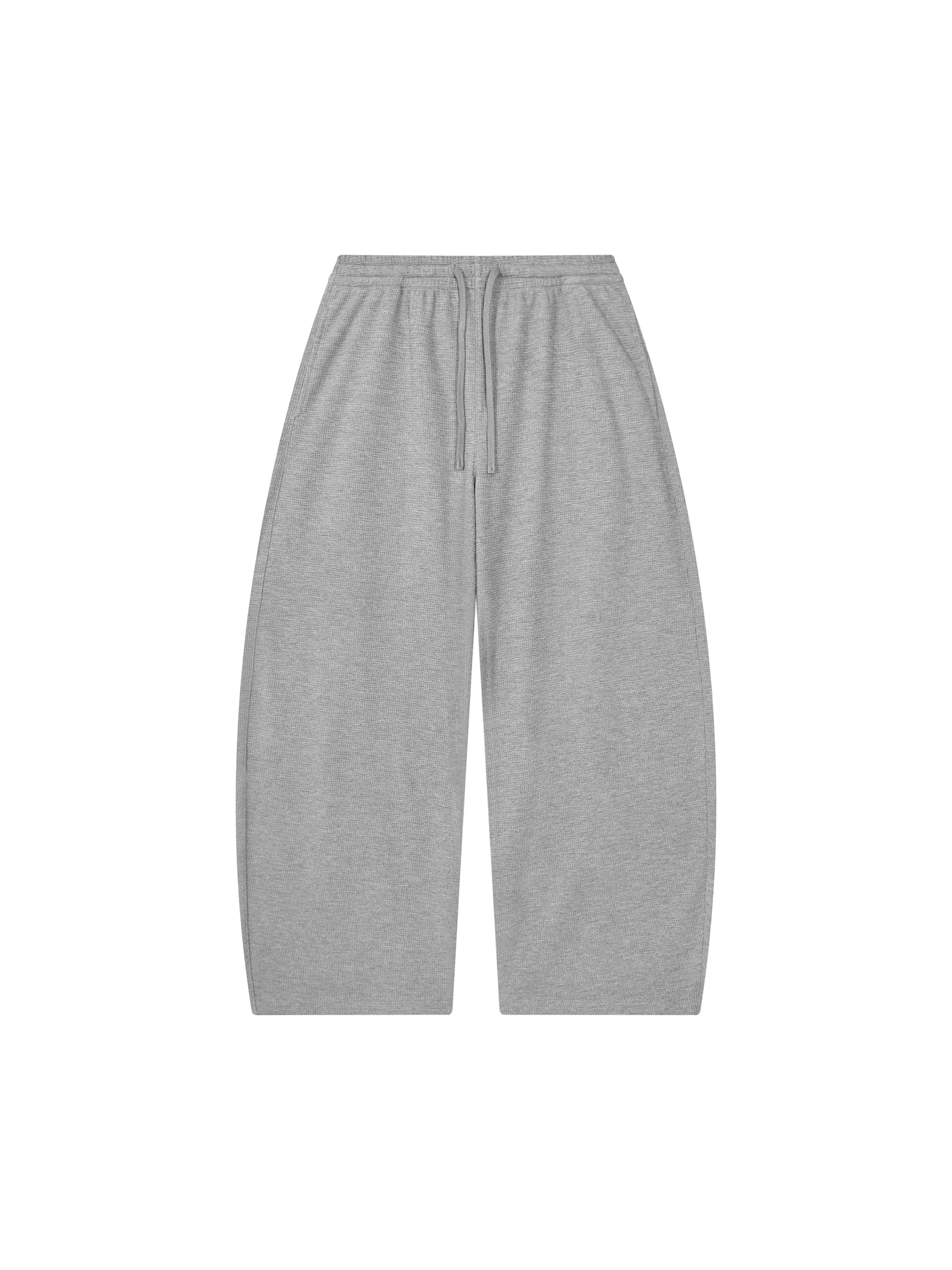 Unisex Waffle Barrel Leg Pants