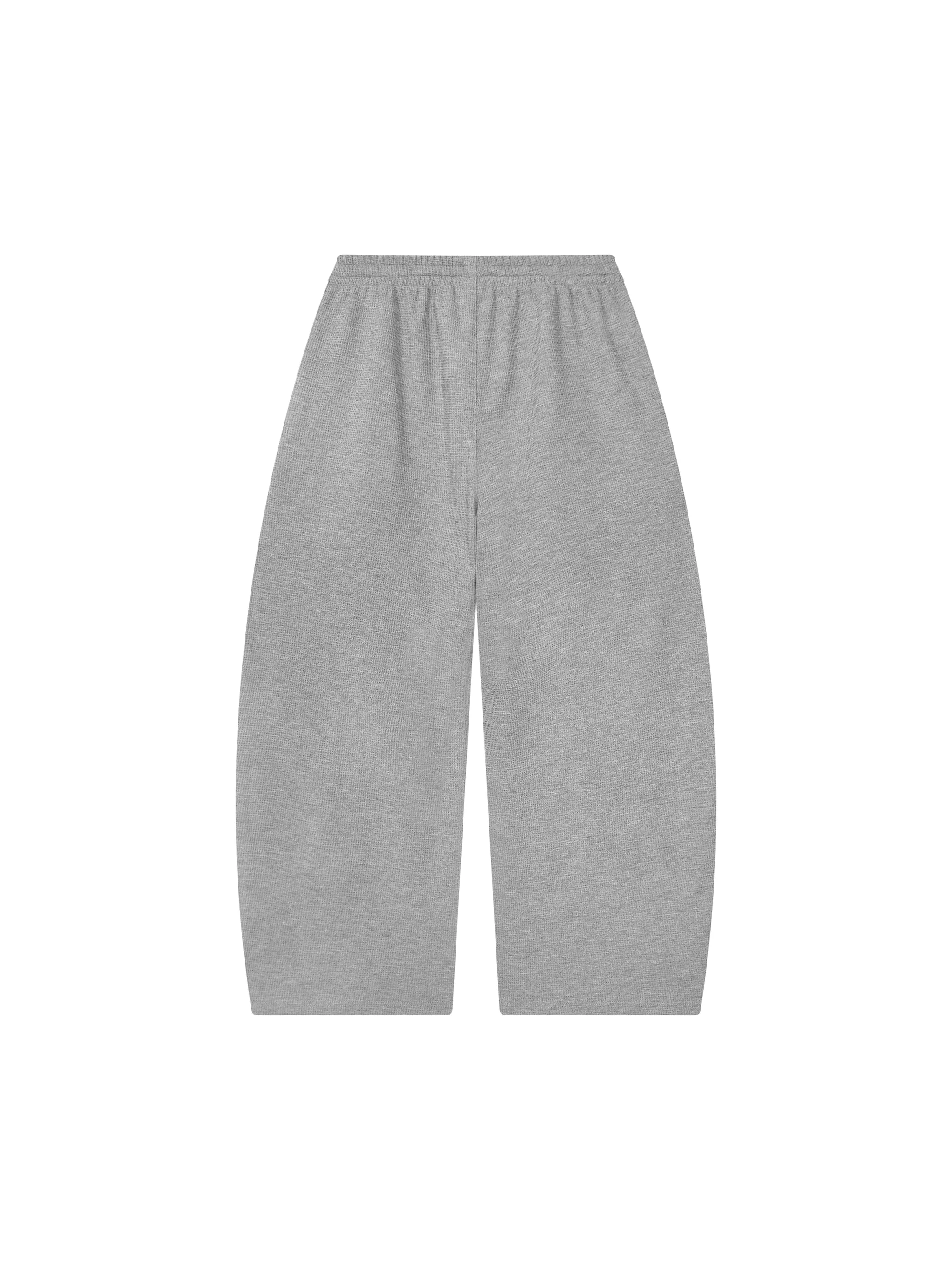 Unisex Waffle Barrel Leg Pants
