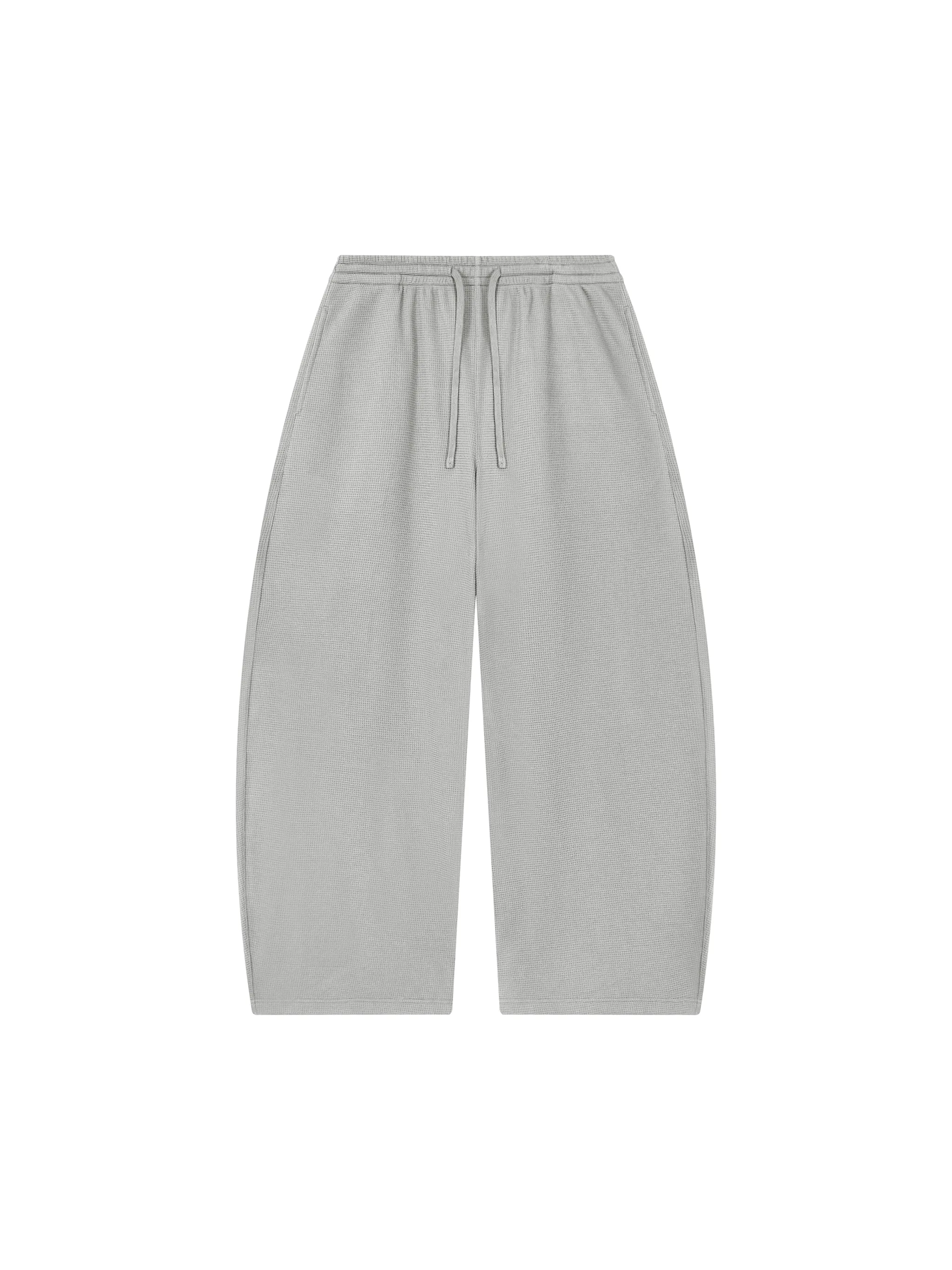 Unisex Waffle Barrel Leg Pants