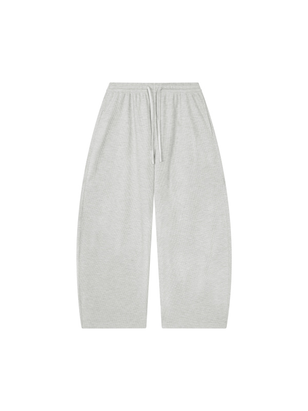 Unisex Waffle Barrel Leg Pants