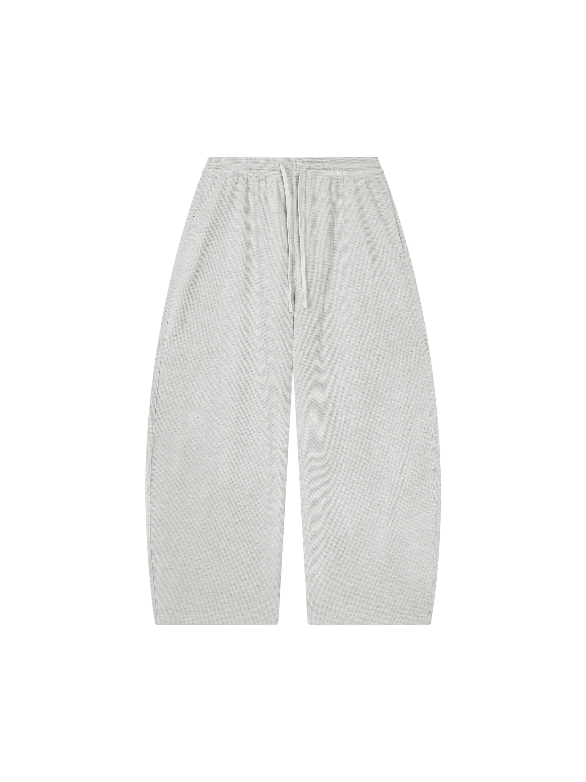 Unisex Waffle Barrel Leg Pants
