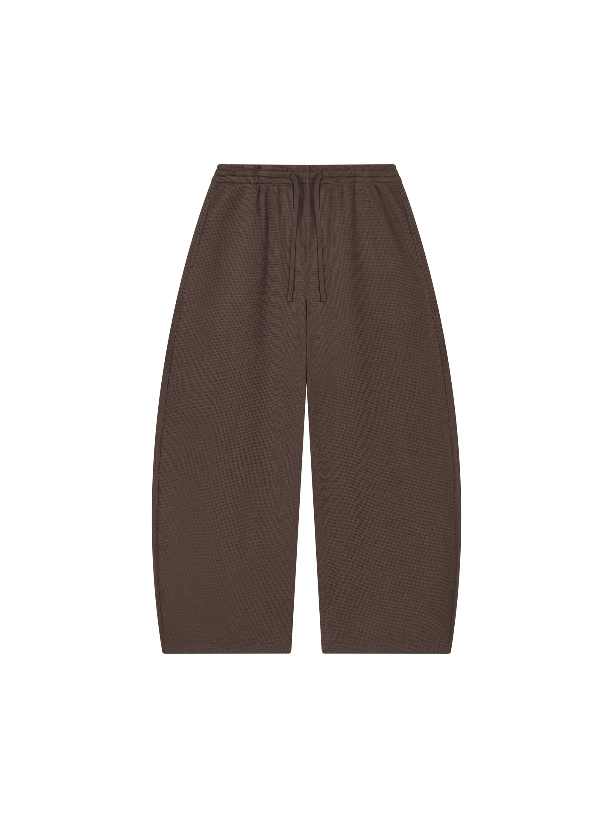 Unisex Waffle Barrel Leg Pants