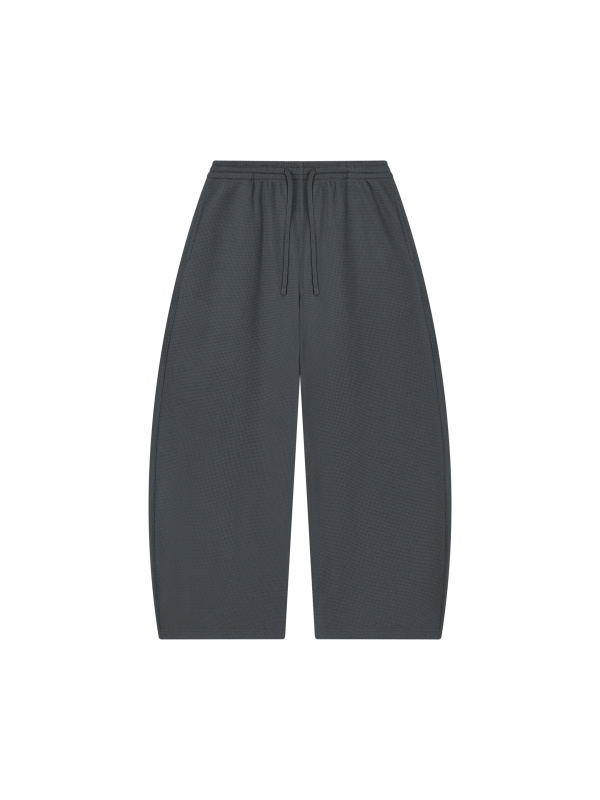 Unisex Waffle Barrel Leg Pants