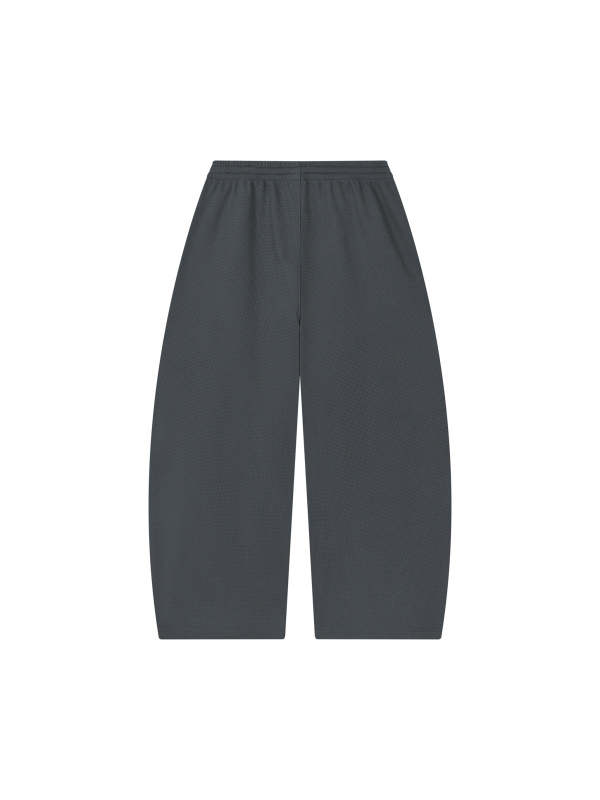 Unisex Waffle Barrel Leg Pants
