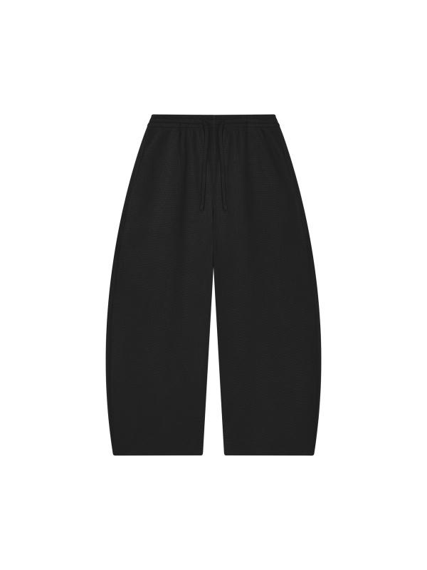 Unisex Waffle Barrel Leg Pants