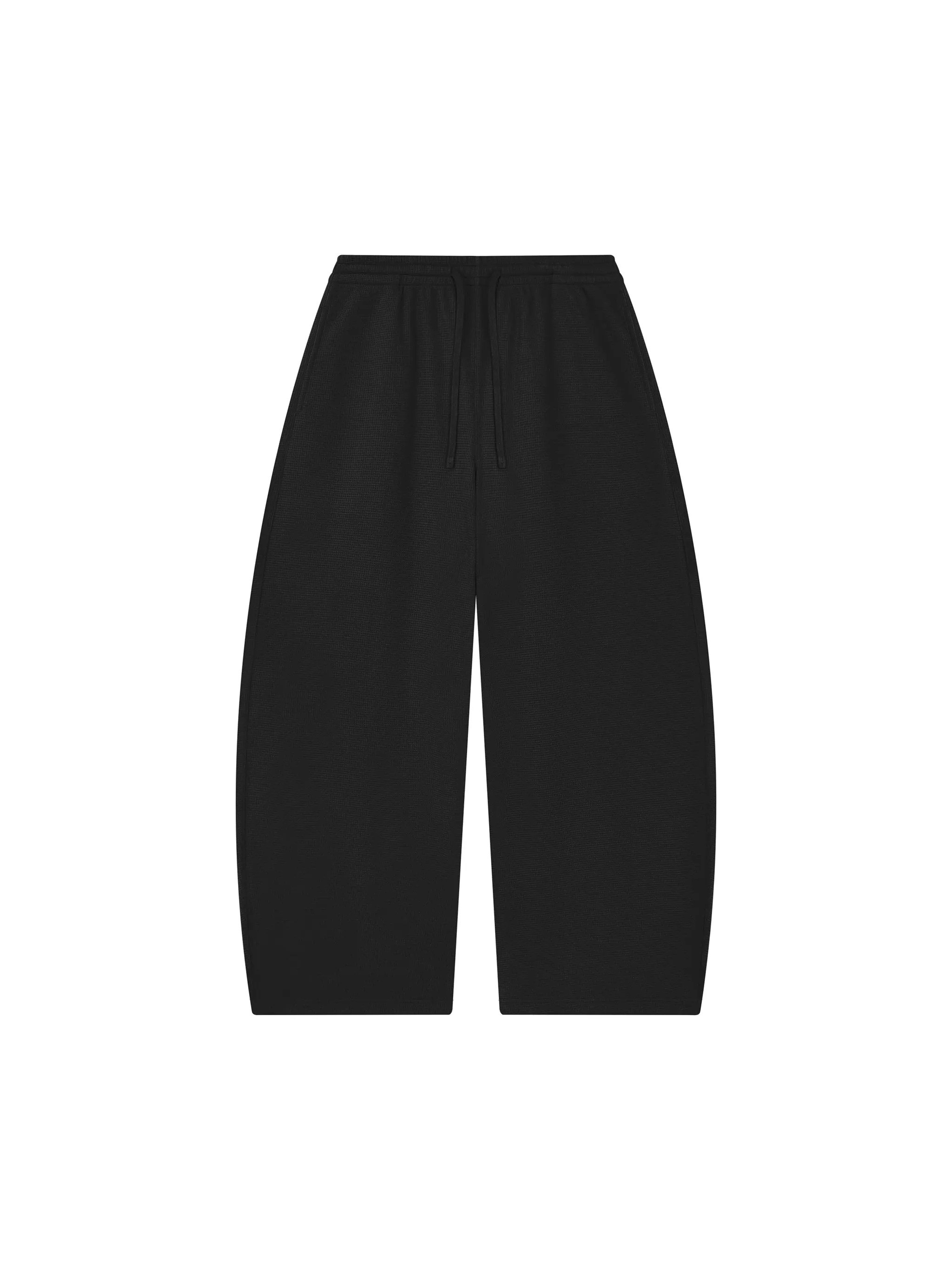 Unisex Waffle Barrel Leg Pants