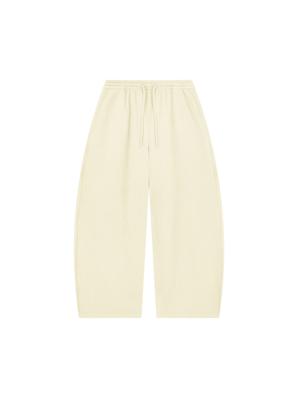 Unisex Waffle Barrel Leg Pants