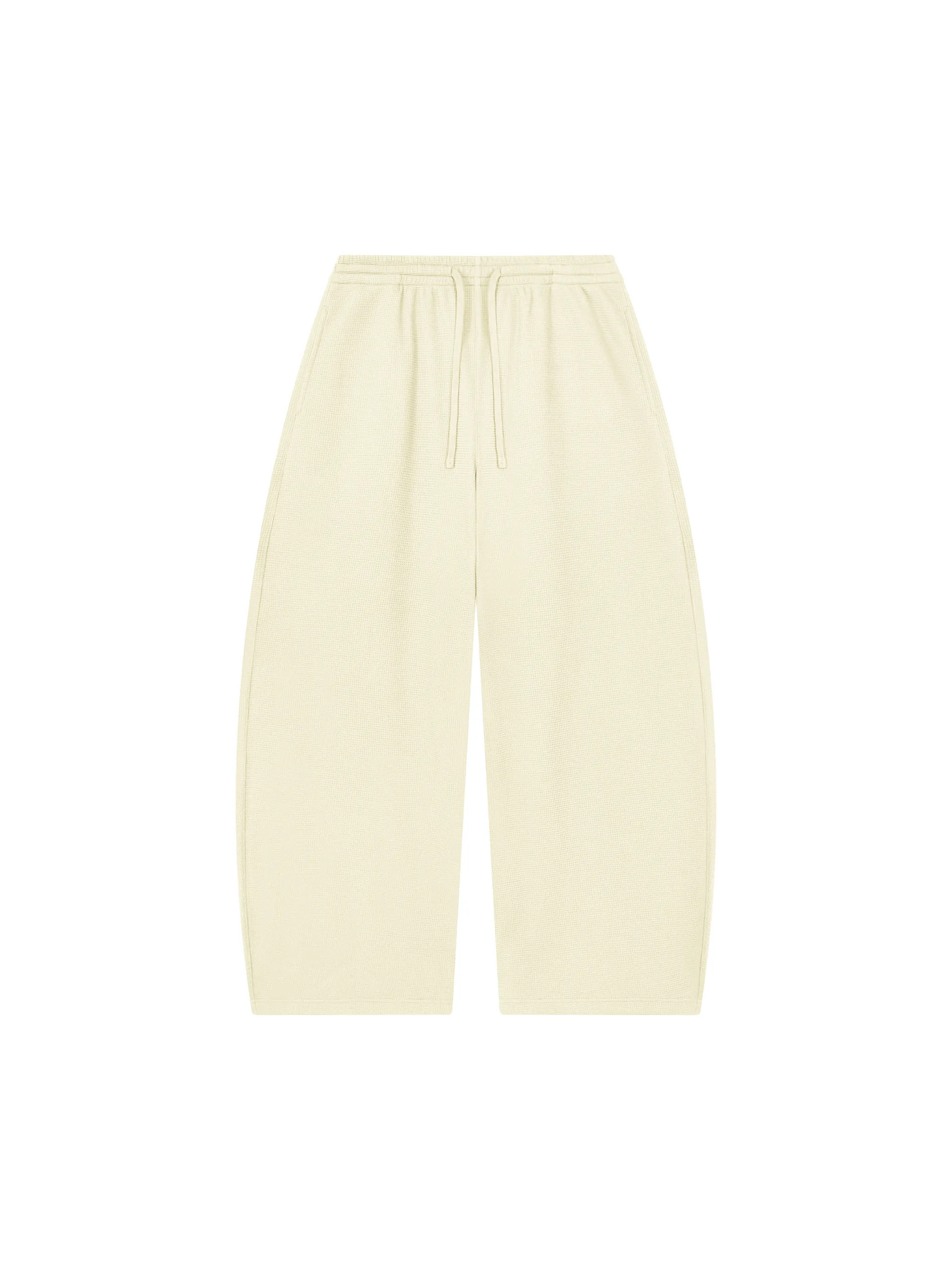 Unisex Waffle Barrel Leg Pants