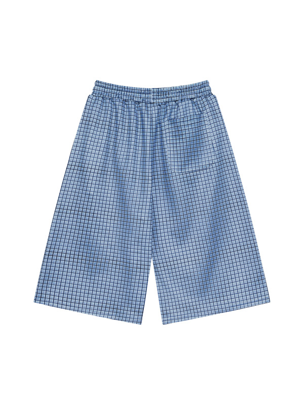 Unisex Plaid Drawstring Shorts