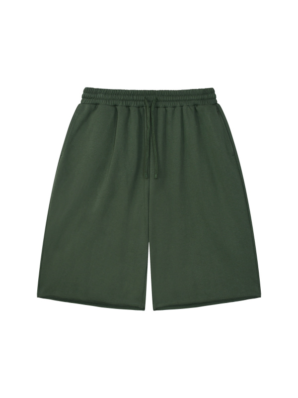 Unisex Loose Raw Edge Shorts