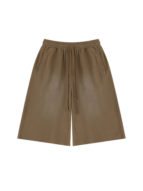 Unisex Sunfade Raw Edge Shorts