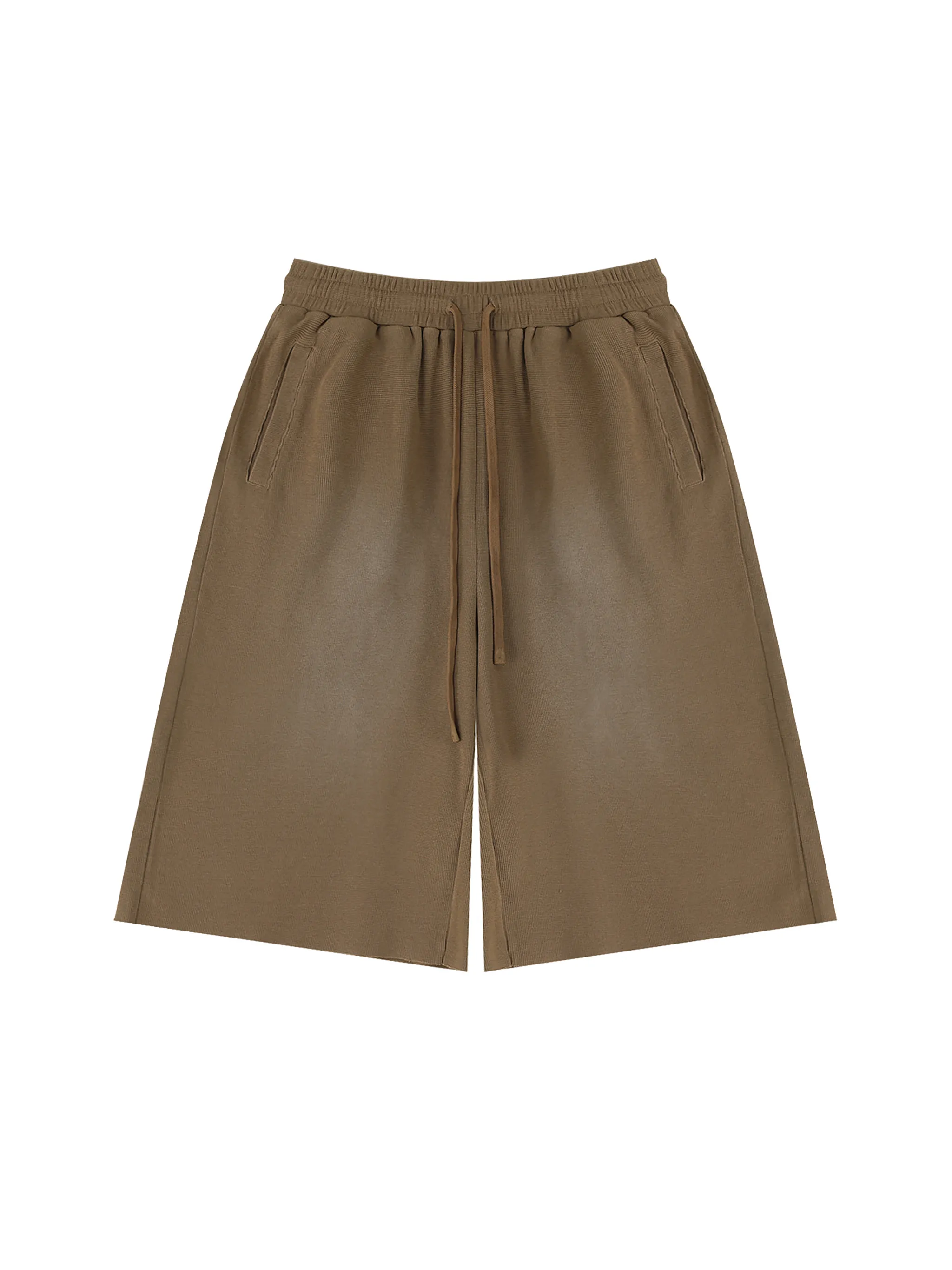 Unisex Sunfade Raw Edge Shorts