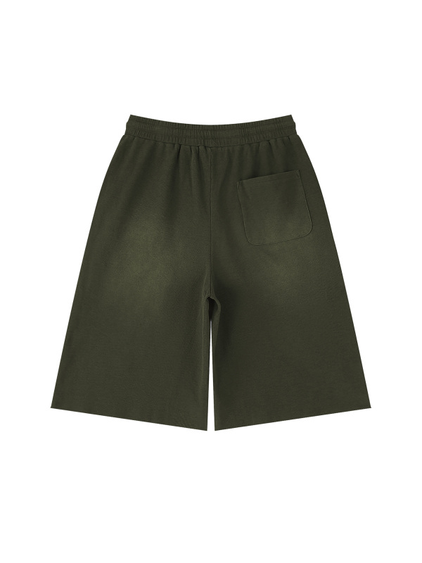 Unisex Sunfade Raw Edge Shorts