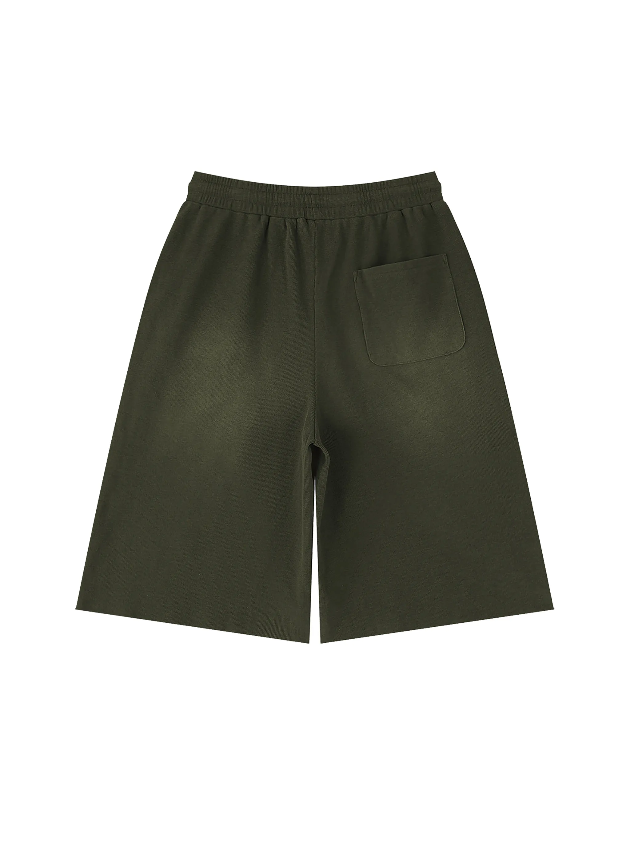 Unisex Sunfade Raw Edge Shorts