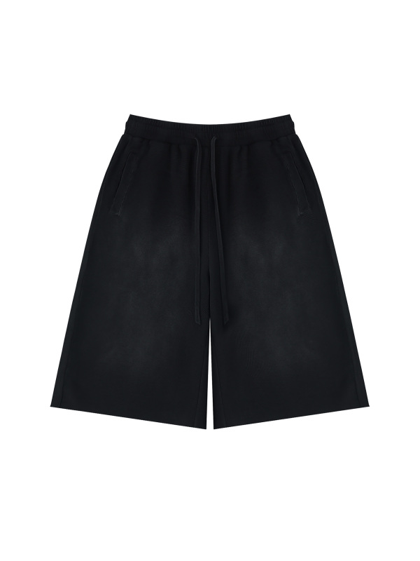 Unisex Sunfade Raw Edge Shorts
