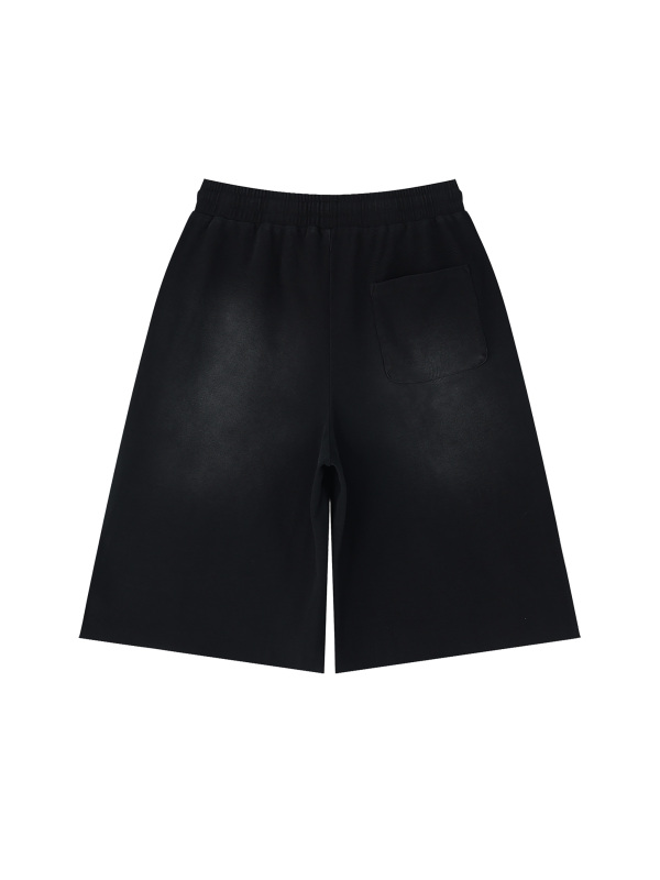 Unisex Sunfade Raw Edge Shorts