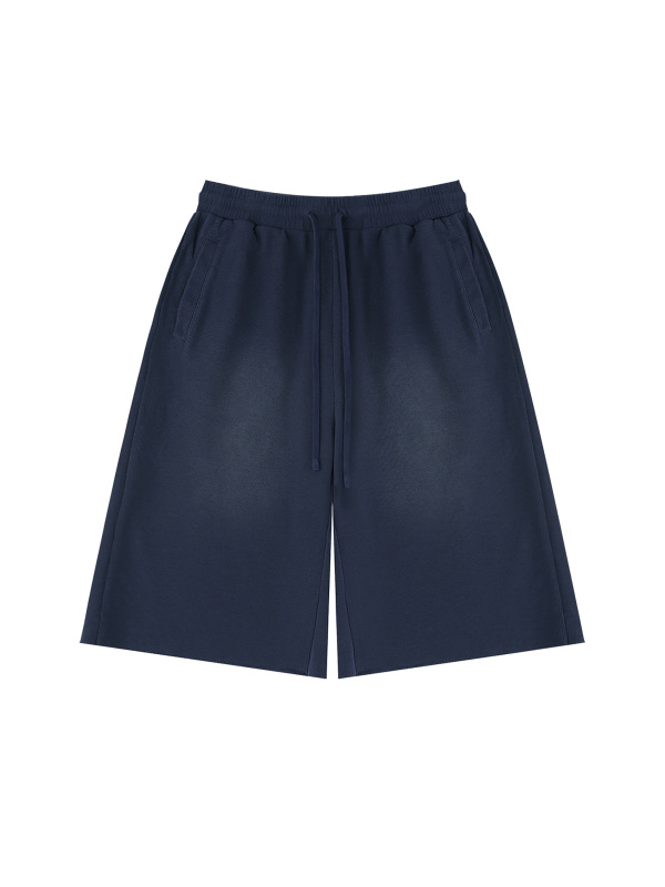 Unisex Sunfade Raw Edge Shorts