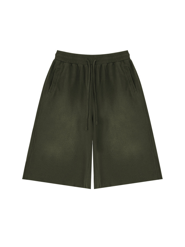 Unisex Sunfade Raw Edge Shorts