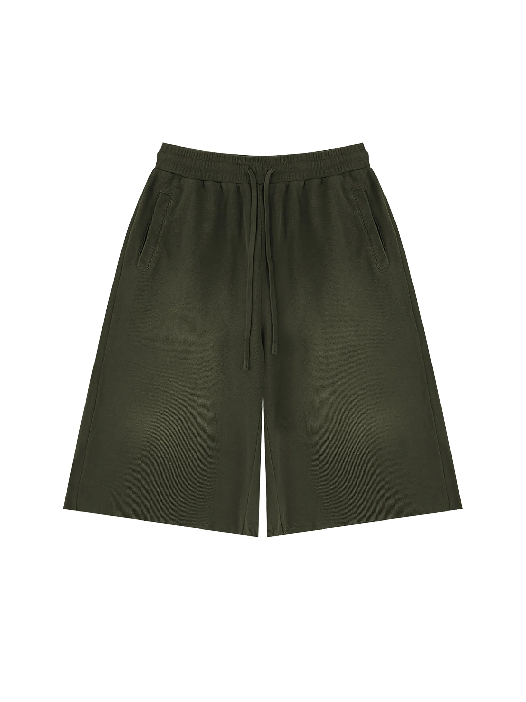 Unisex Sunfade Raw Edge Shorts