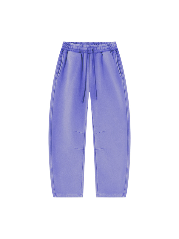 Unisex Vintage Wash Barrel Leg Fleece Sweatpants