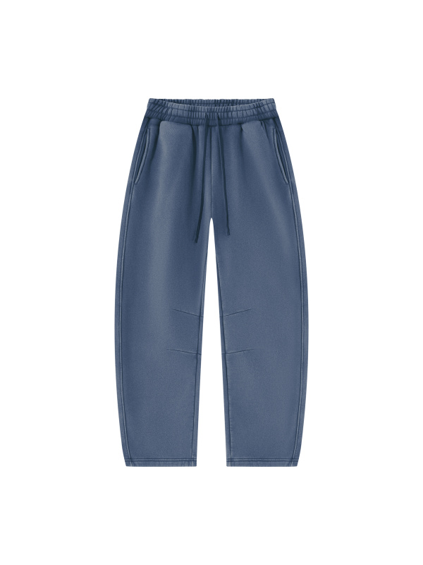 Unisex Vintage Wash Barrel Leg Fleece Sweatpants