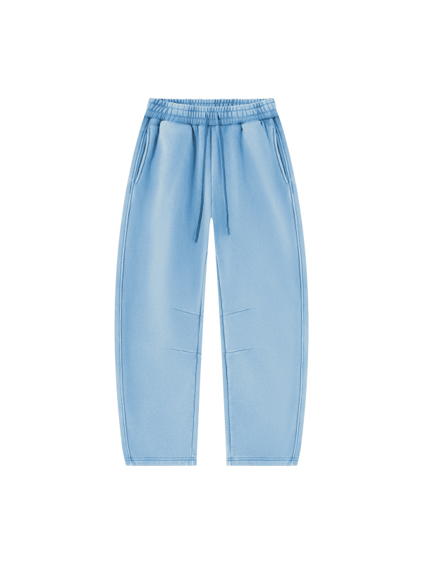 Unisex Vintage Wash Barrel Leg Fleece Sweatpants