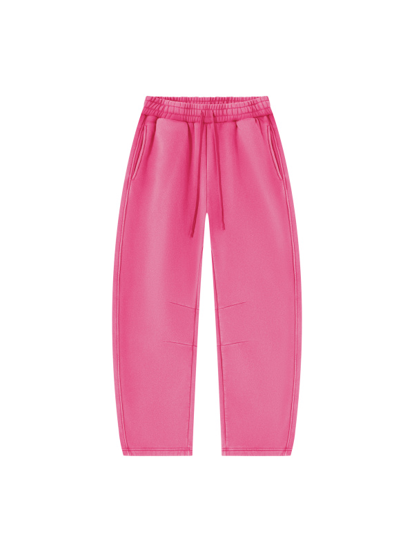 Unisex Vintage Wash Barrel Leg Fleece Sweatpants