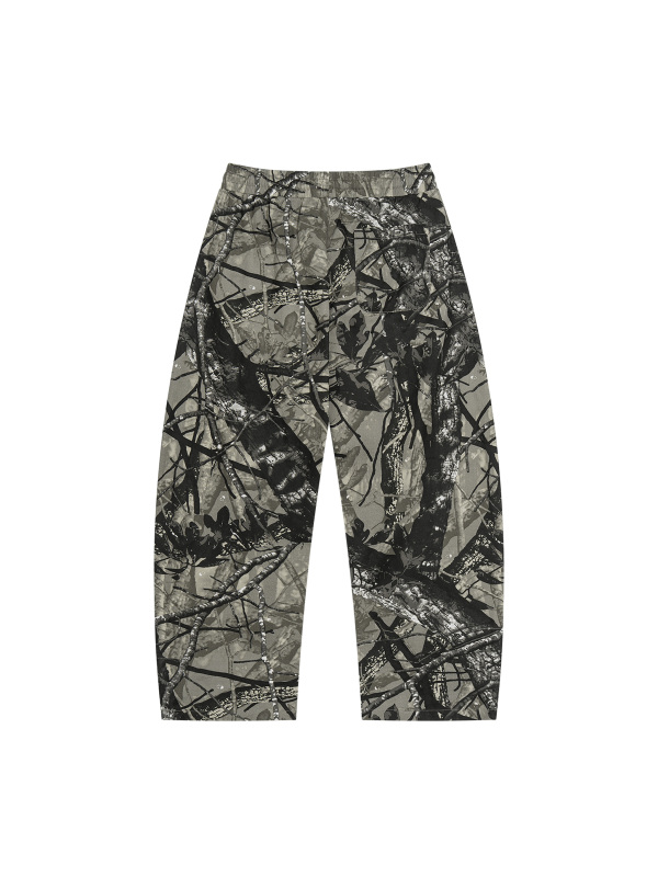 Unisex Tree Camo Barrel Leg Pants