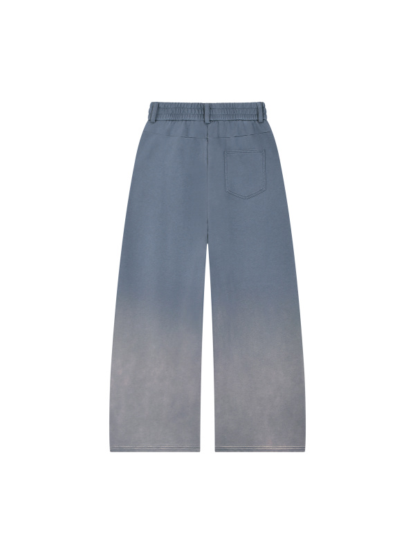 Unisex Sunfade Paneled Barrel Leg Sweatpants