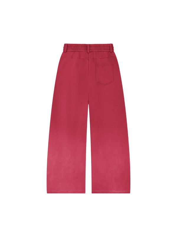 Unisex Sunfade Paneled Barrel Leg Sweatpants