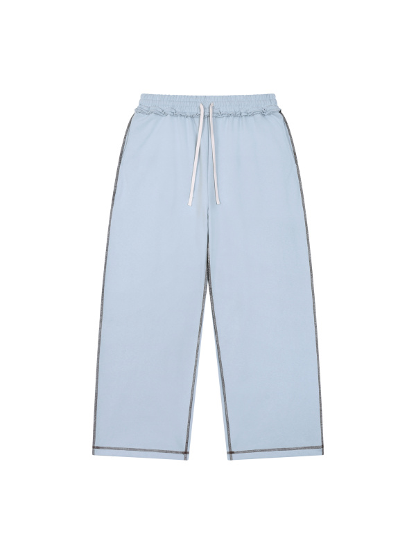 Unisex Raw Edge Topstitch Sweatpants