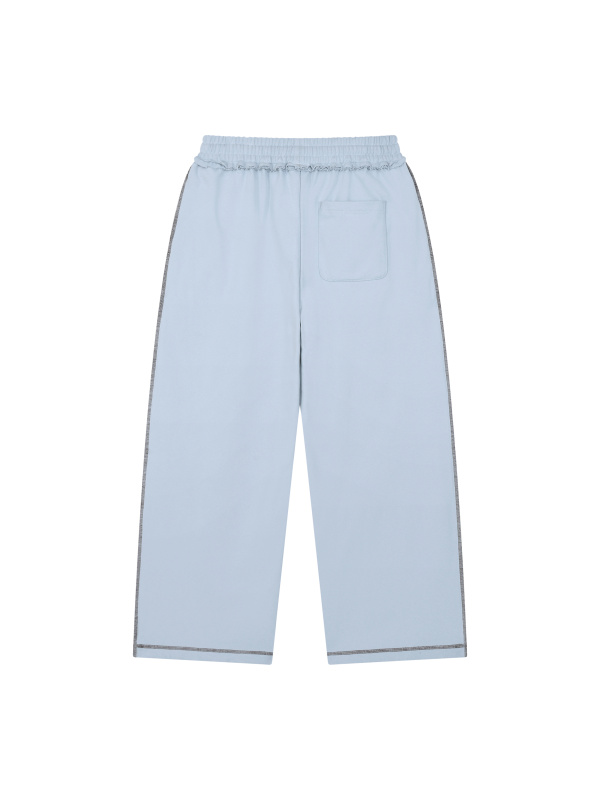 Unisex Raw Edge Topstitch Sweatpants