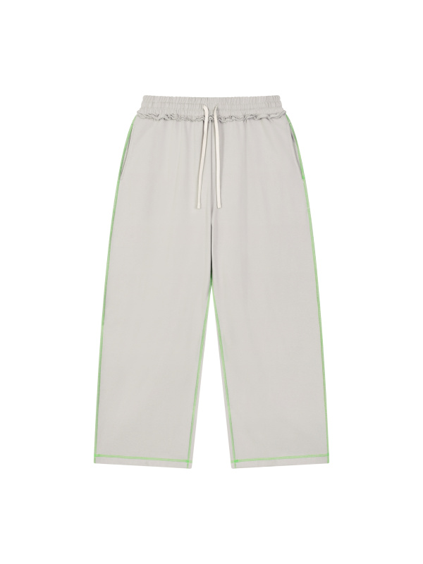 Unisex Raw Edge Topstitch Sweatpants