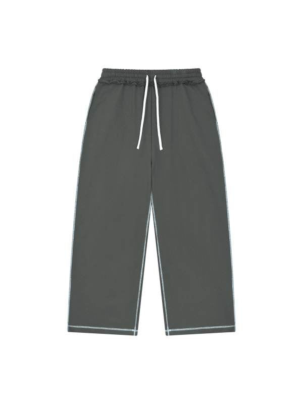 Unisex Raw Edge Topstitch Sweatpants