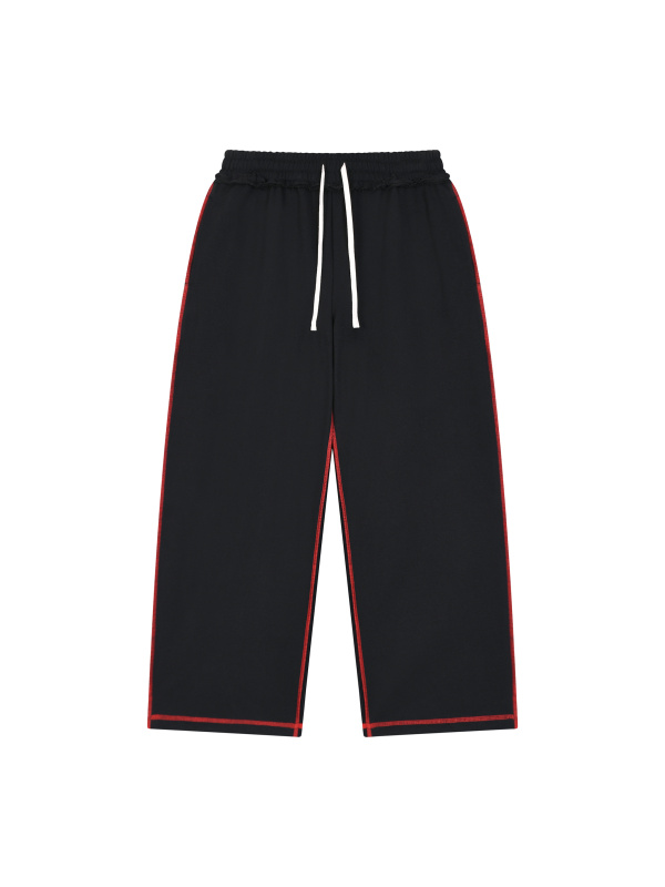 Unisex Raw Edge Topstitch Sweatpants