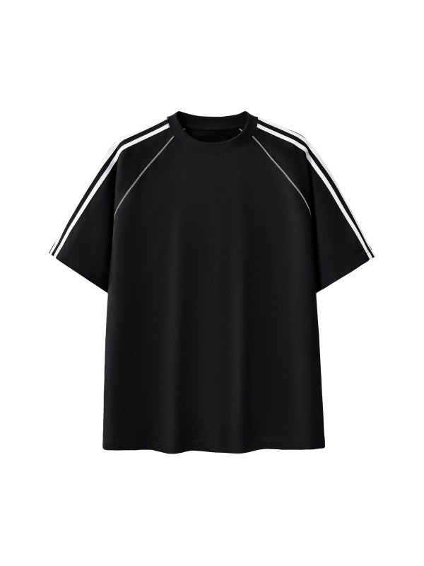 Striped Contrast Stitch T-Shirt