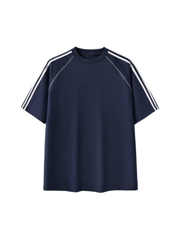Striped Contrast Stitch T-Shirt