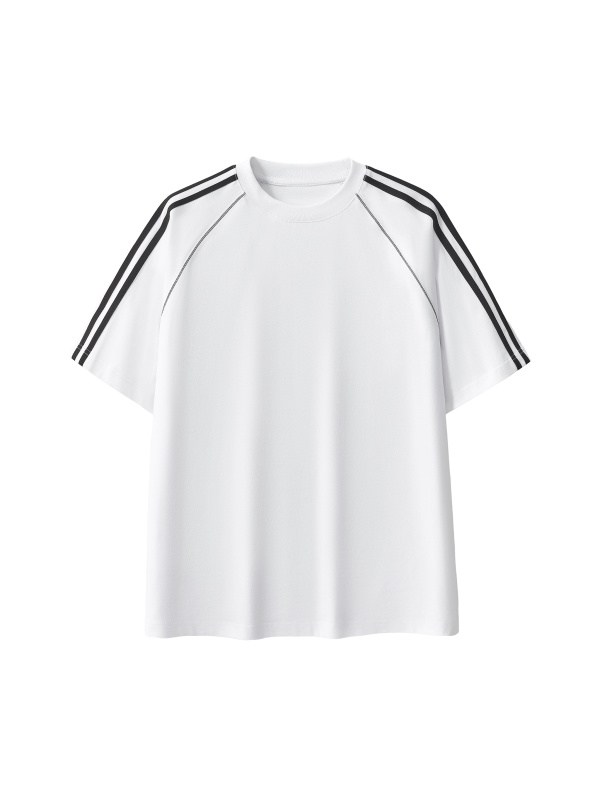 Striped Contrast Stitch T-Shirt