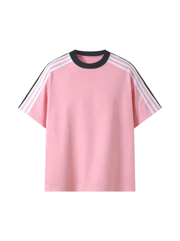 Unisex Colorblock Striped T-Shirt
