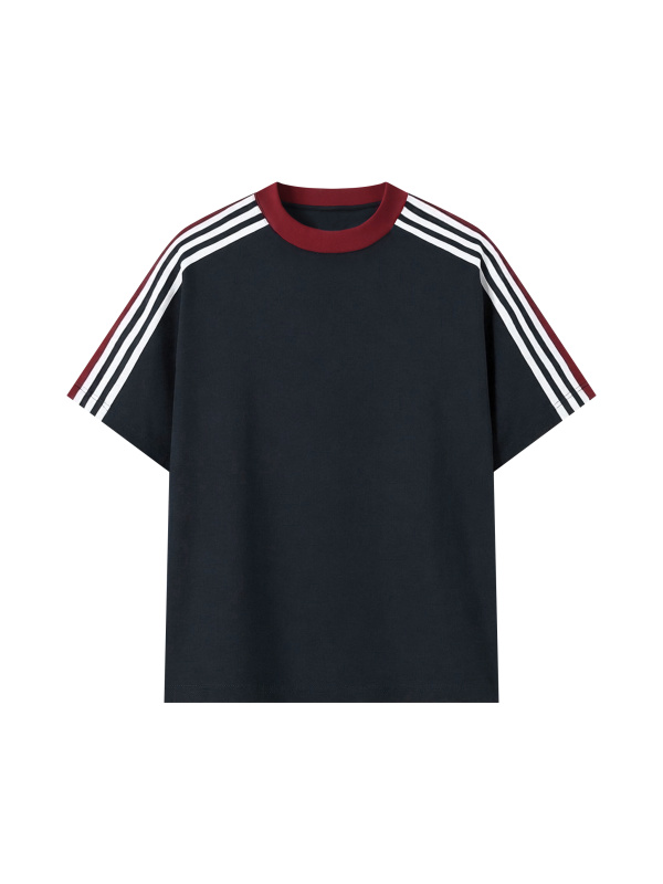 Unisex Colorblock Striped T-Shirt