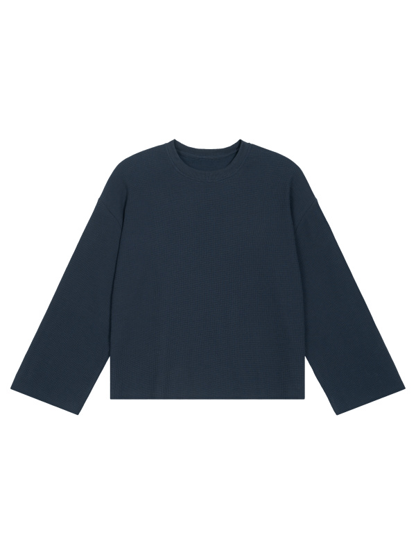 Unisex Waffle Raw Edge T-Shirt