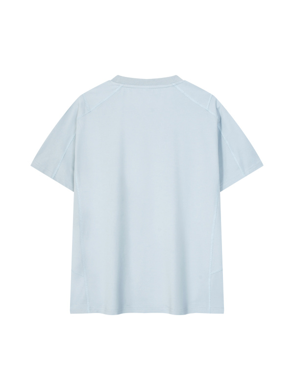 Unisex Contrast Stitch  Regular Fit T-Shirt