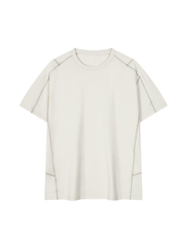 Unisex Contrast Stitch  Regular Fit T-Shirt