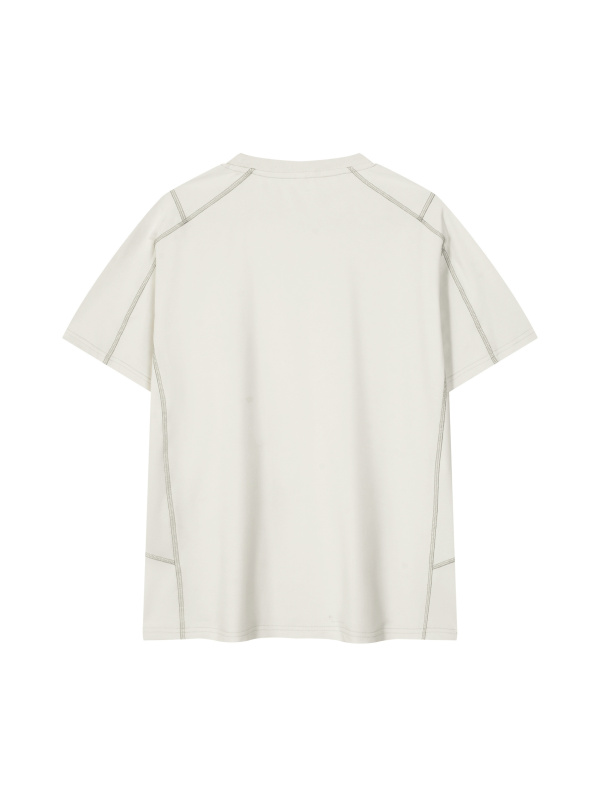 Unisex Contrast Stitch  Regular Fit T-Shirt
