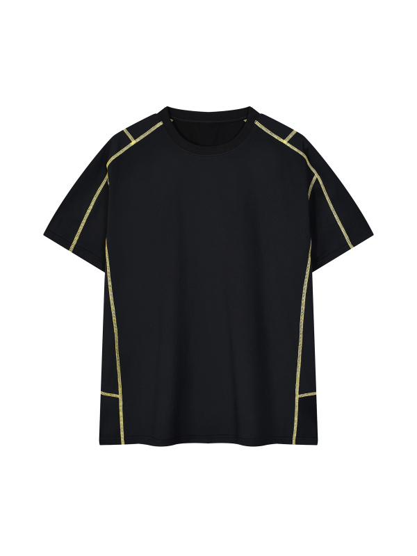 Unisex Contrast Stitch  Regular Fit T-Shirt